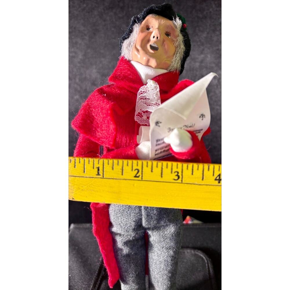 Byers Choice The Carolers Grandfather In Red 126R #36 of 100 Signed & Dated 1996 - Picture 8 of 10
